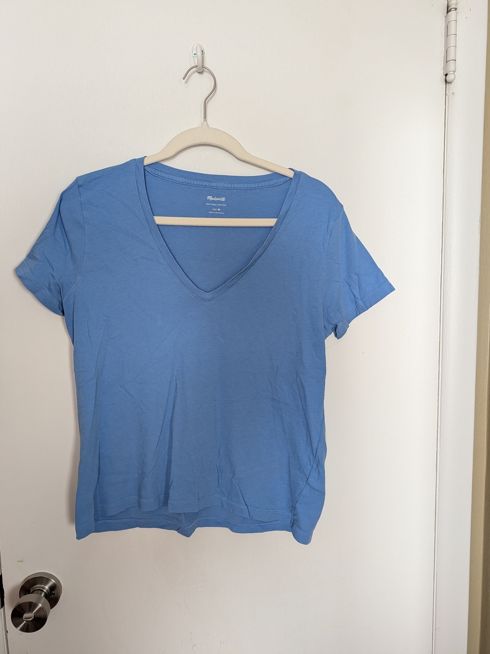 Madewell Sky Blue V-Neck Short Sleeve Tee